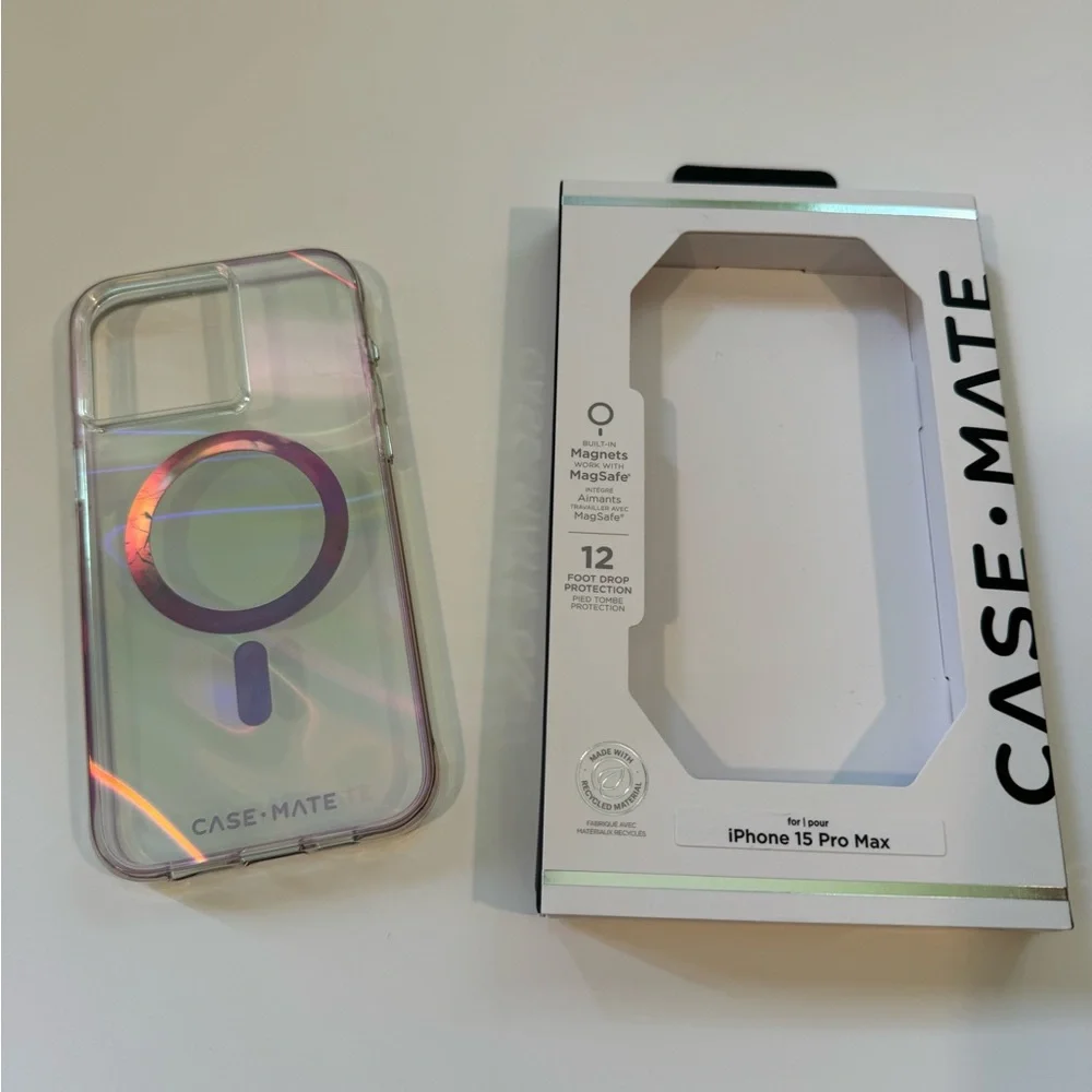 Case Mate IPhone 15 Pro Max Phone Cover (Used)-Soap Bubble